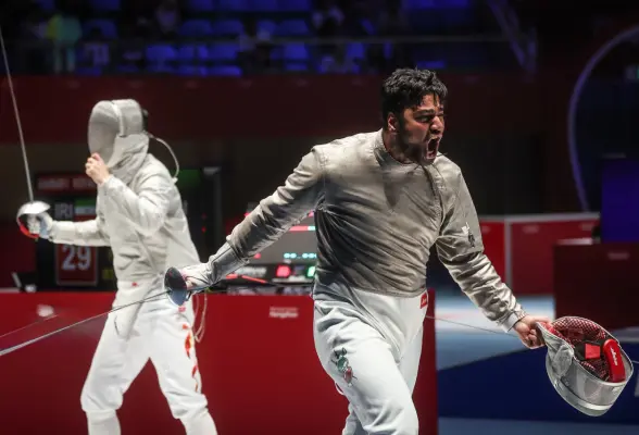 علی پاکدامن مقابل محمد رهبری مسابقات قهرمانی آسیا 2024